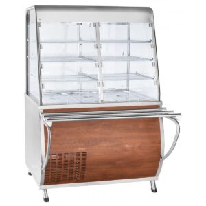 Прилавок-витрина холодильный ABAT «Премьер» ПВВ(Н)-70Т-С-НШ кашированнный